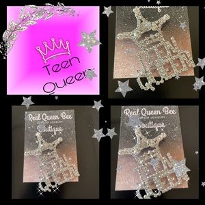 Pageant Pin Brooch Crystal Rhinestones